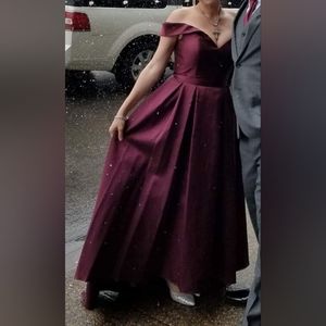 Burgundy long Dress